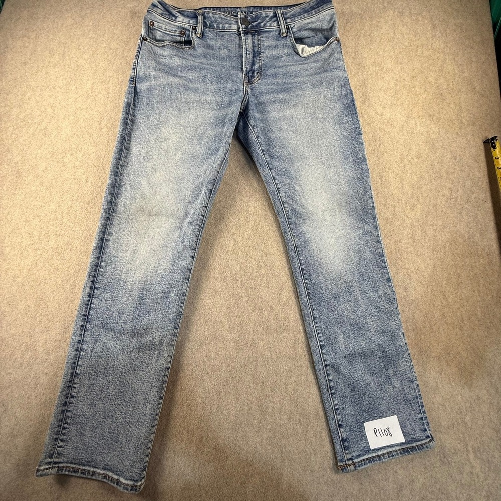 American Eagle Outfitters Mens 33x30 Light Wash Blue Denim Jeans